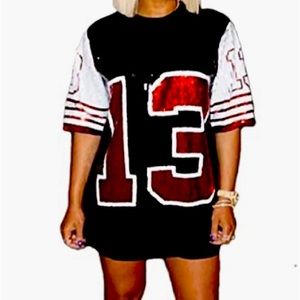 Only worn once Black, Red, & White mini dress.